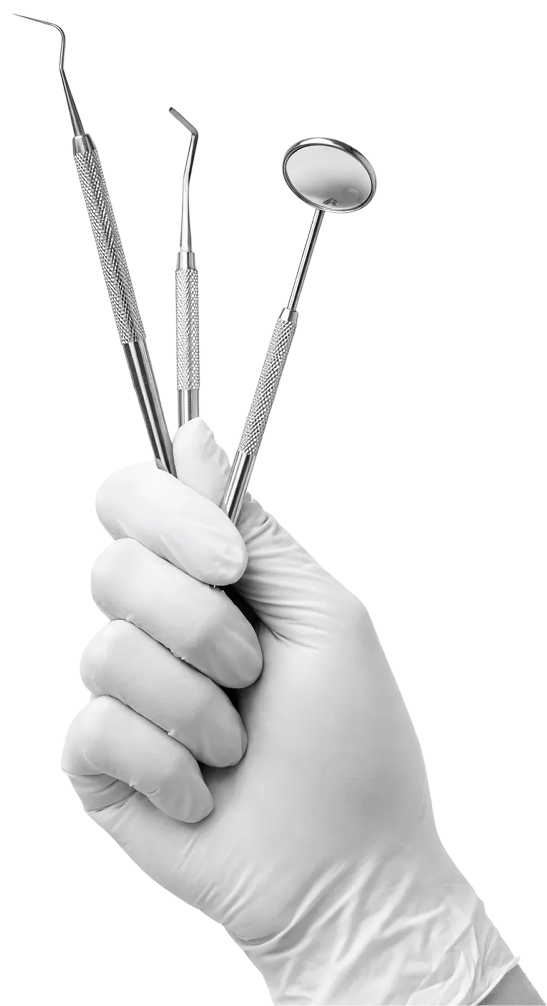 Mână cu instrumente stomatologice