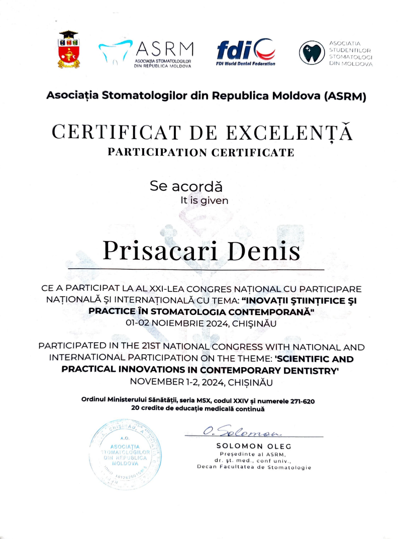 Inovații științifice și practice în stomatologia contemporană